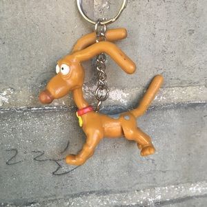 90s RUGRATS Bendable Spike the Dog Keychain